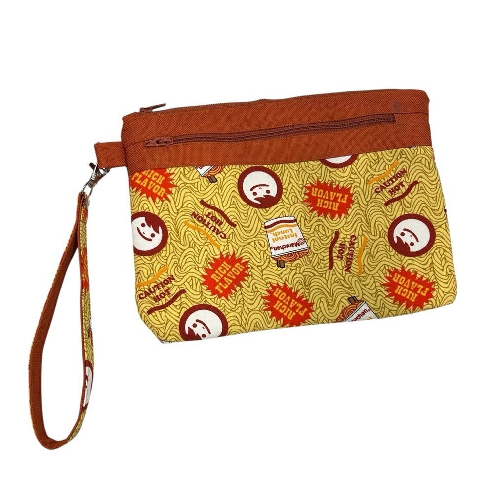 Ramen Novelty Wristlet with Pockets Handmade Brand New